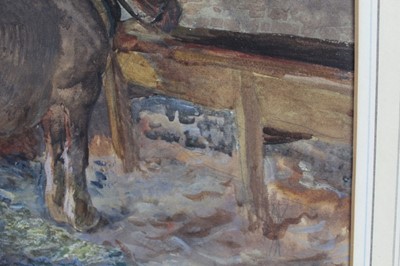 Lot 922 - *Sir Alfred Munnings watercolour - "The Willing Slave", signed and dated 1905, in glazed gilt frame
