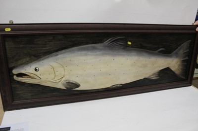 Lot 2461 - One large relief plaque of a trout