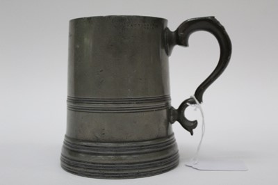 Lot 2460 - Victorian pewter tankard by Watts & Harton, London, engraved Borough Regatta, 14th Aug, 1854, R.O. Day
