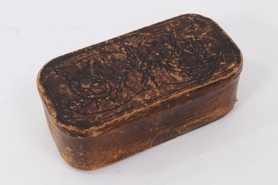 Lot 879 - Leather watch / jewellery box by The Casa Guidi Arts & Crafts