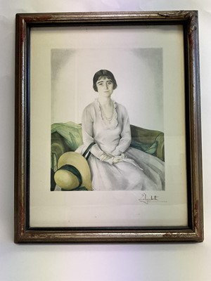 Lot 66 - H.R.H. Elizabeth Duchess of York (later H.M. Queen Elizabeth The Queen Mother) signed presentation portrait print of The Duchess by Savey Sorine 1923 signed in ink on mount 'Elizabeth' in original...