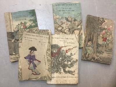 Lot 1733 - Five Japanese Fairytales books circa. 1890 with woodblock illustrations