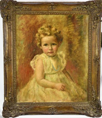 Lot 82 - Dulcie Lambrick (1901-c1981) - oil on canvas portrait of a young Lady Elizabeth Anson