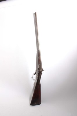 Lot 1092 - Victorian Pinfire double barrelled shot gun circa. 1870