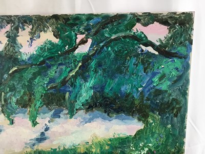 Lot 92 - *John Hanbury Pawle (1915-2010) oil on board- The Pond