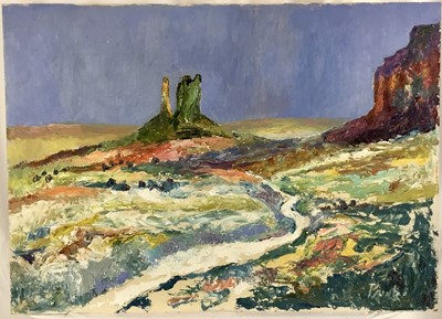 Lot 74 - *John Hanbury Pawle (1915-2010) oil on board- ‘The West’, signed, 58cm x 80cm