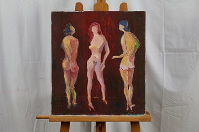 Lot 1054 - *John Hanbury Pawle (1915-2010) oil on board- ‘Cat Walk’, unsigned, 51cm x 46cm