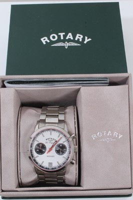 Lot 287 - Rotary Les Originales Avenger stainless steel wristwatch, boxed