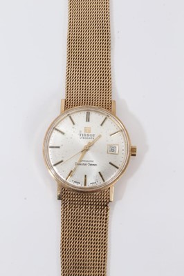 Lot 160 - 1970s 9ct gold Tissot Visodate Seastar Seven automatic wristwatch