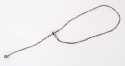 Lot 165 - Eastern white metal lariat necklace