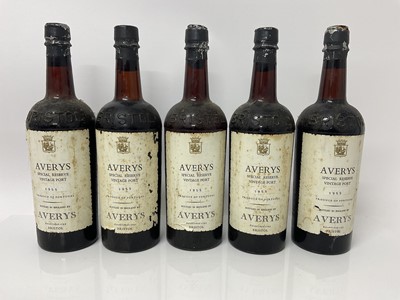 Lot 14 - Port - five bottles, Avery 1955