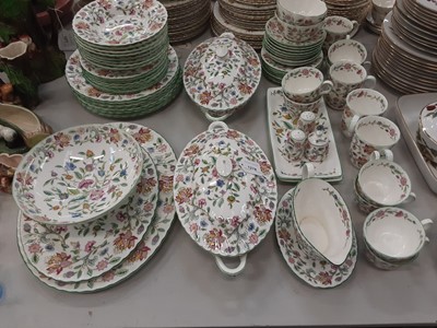 Lot 1278 - Minton Haddon Hall Dinner Service - 66 pieces