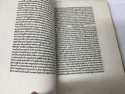 Lot 695 - Petrus de Crescentiis  Ruralia commoda, first edition of the first printed book on agriculture, Augsburg, Johann Schuessler, 1471.