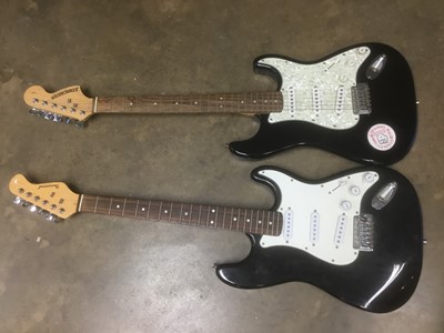 Lot 2212 - Fender Starcaster electric guitar, and a Burswood electric guitar (2)