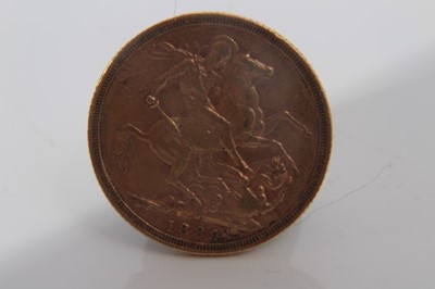 Lot 420 - G.B. - Gold sovereign Victoria JH 1889M F (1 coin)