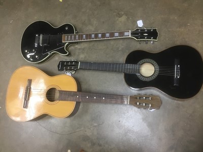 Lot 2214 - Royal Sound acoustic guitar, a Brazilian acoustic guitar, and an electric guitar (3)