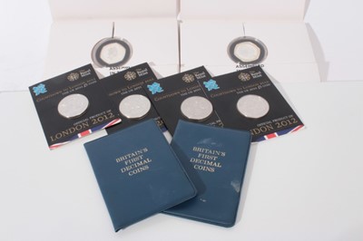 Lot 424 - World - Mixed coins to include silver proof £5 St Helena Diamond Wedding Jubilee 2007, silver proof Ten Dollars East Carribean States, 'The Golden Jubilee' 2007 and Royal Mint issued 'Countdown to...