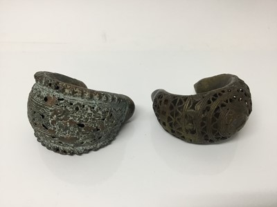 Lot 2482 - Two Nigerian Bronze Slave bangles