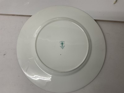 Lot 67 - Set of three Crown Staffordshire porcelain hunting decorated plates