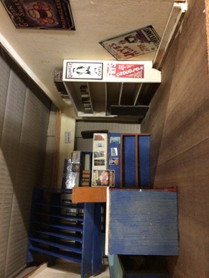 Lot 1871 - School room diorama, together with a shop and Tudor hall dioramas