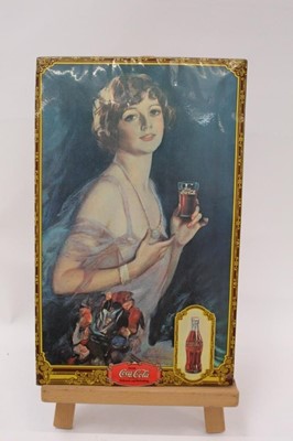 Lot 2500 - Rare vintage Coca Cola Flapper Girl 16.5 x 10.5”