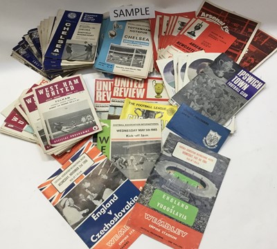Lot 1422 - Football programmes, 400 plus, 1950s/1970s Internationals, Cup Finals, League Matches etc, including England World Cup Final 1966 x 2