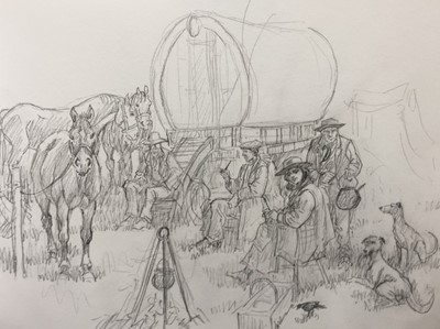 Lot 4 - Alan Langford pencil sketch