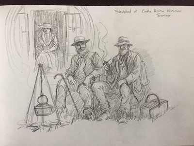 Lot 5 - Alan Langford pencil sketch
