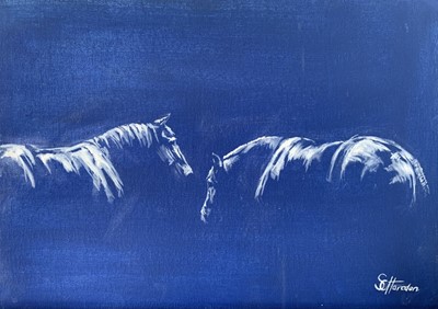 Lot 69 - Sophie Harden oil - Relax, 25cm x 35cm unframed