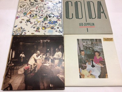 Lot 2253 - Led Zeppelin LP's, stunning collection, eight albums in Ex condition. led One, Three and Four Symbols on Plum Label.