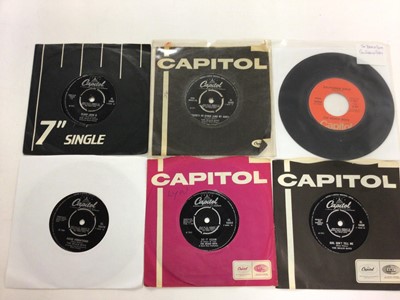 Lot 2279 - Two boxes of single records and EP's (approx 320), including Bob Dylan, The Pretty Things, Beach Boys, Union Gap, Tommy Tucker, Lancastrians, Brenda Lee, Paul Jones, Hi Lo. 'S, Laurie London, Mayna...