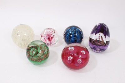 Lot 1222 - Six Teign Vally Glass Paperweights (6)