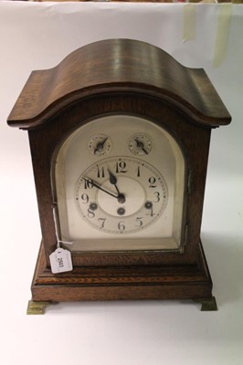 Lot 2503 - Early 20th century German chiming bracket clock
