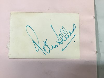 Lot 1597 - Signatures in album and other ephemera, autographs include Duane Eddy, Peter Sellers, Bernard Breslau, Australian Empire Games Team, Hubert Geese Ausbie Harlem Globetrotters