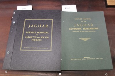 Lot 2040 - Jaguar Service Manual for Mark VII and XK120 models, together with a Service Manual for the Jaguar Automatic transmission (2)