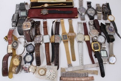 Lot 171 - Large collection of wristwatches to include Accurist, Zeon and others (1 box)
