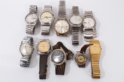Lot 177 - Collection of ten vintage wristwatches to include Seiko, Envoy and Citizen