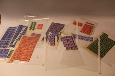 Lot 1345 - Stamps- selection including GVI and QEII issues, sheets and part sheets, 1940's and 50's issues (listing available)