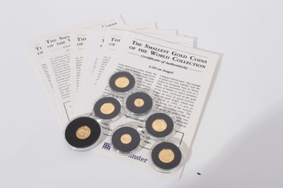 Lot 430 - World - Westminster 'The Smallest Gold Coins in the World' to include examples from Gibraltar
