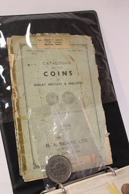 Lot 452 - G.B. - A coin album containing a quantity of pre 1947 silver and other issues (qty)