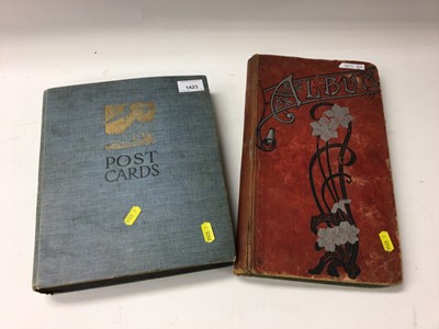 Lot 1423 - Postcards in two albums approximately Film Stars including Ginger Rogers, Fred Astaire