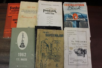 Lot 2042 - Interesting Collection of 1960's Motor Racing and car photographs (approximately 40+), together with a 1962 Isle of Mann T.T. programme and Fordson Major and Super Major handbooks