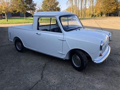 Lot 1980 - 1976 Mini 850 Pickup, 848cc, Reg. No. MTW 599P, finished in white with a vinyl interior.
