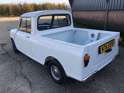 Lot 1980 - 1976 Mini 850 Pickup, 848cc, Reg. No. MTW 599P, finished in white with a vinyl interior.