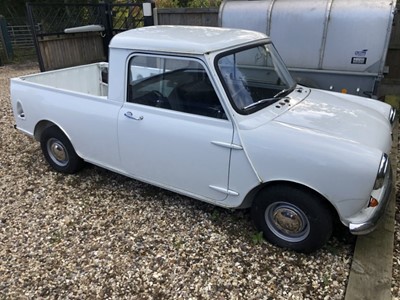 Lot 1980 - 1976 Mini 850 Pickup, 848cc, Reg. No. MTW 599P, finished in white with a vinyl interior.
