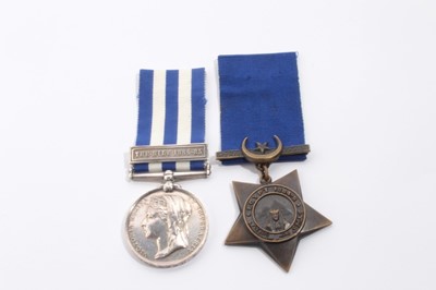 Lot 947 - Victorian medal pair comprising Egypt medal 1882 - 89 with The Nile 1884 - 85 clasp named to 1036 PTE. N. Harland. 2/Essex R. and Khedive's Star 1884 - 6 (2 medals)  
N.B. together with...