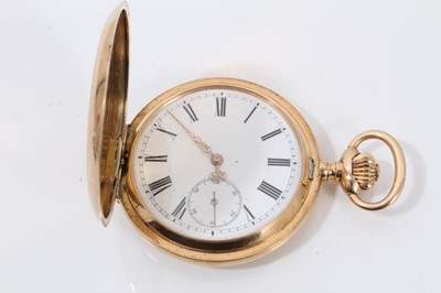 Lot 276 - 14ct gold cased full hunter pocket watch by Jaccottet Watches Co.