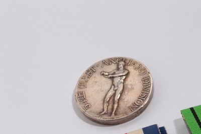 Lot 964 - George VI / Second World War medal group comprising 1939 - 1945 Star, France and Germany Star, Italy Star, Africa Star, Defence and War medals, together with a George VI Territorial Efficiency meda...