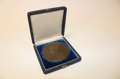 Lot 480 - Canada - A large diameter (76mm) AE medallion 'Confederation - Canada' 1867-1927 with obv bust of George V facing left, by Raymond Delmarre UNC (in case of issue) (1 Med)
