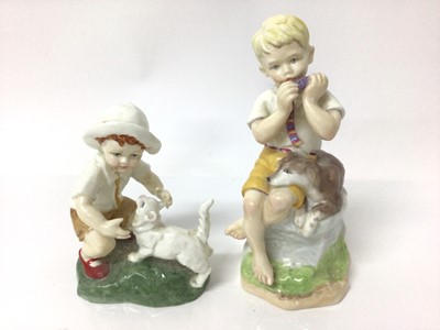 Lot 104 - Two Royal Worcester porcelain figures, modelled by F.G. Doughty, including 'Snowy' and 'June'